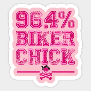 96.4% Biker Chick Sticker